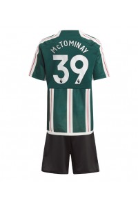 Manchester United Scott McTominay #39 Jalkapallovaatteet Lasten Vieraspeliasu 2023-24 Lyhythihainen (+ Lyhyet housut)